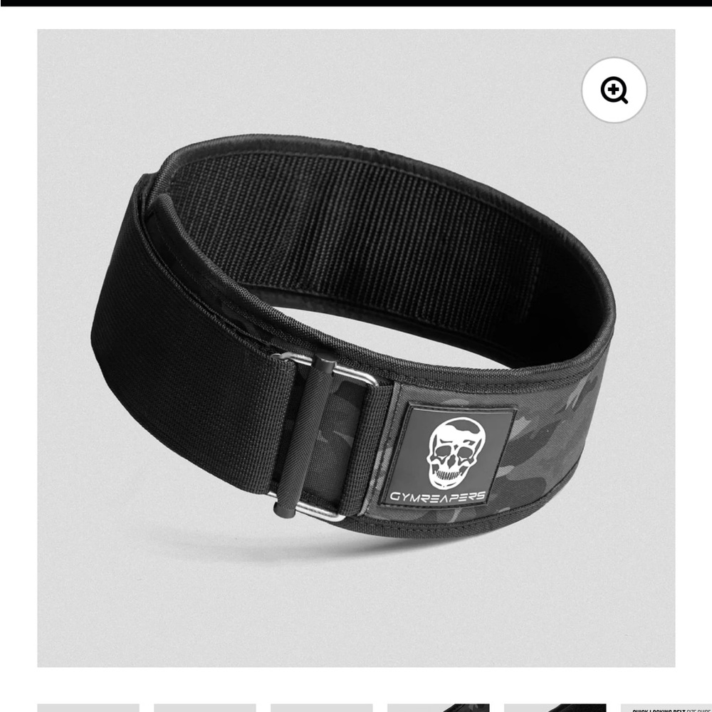Gym Reaper quick-lock lifting belt in Midnight Camo